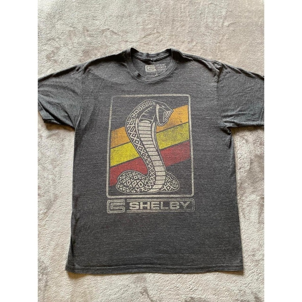 Shelby Corba T Shirt Men Medium Carroll Distressed Grey Thin s2